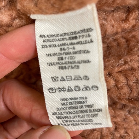 Free People Fluffy Fox Chunky Knit mock neck Sweater - Picture 9 of 12